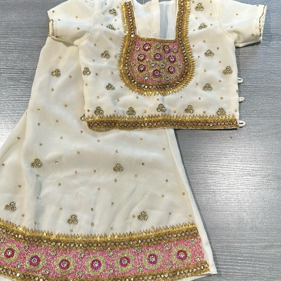 Girls beaded Indian outfit